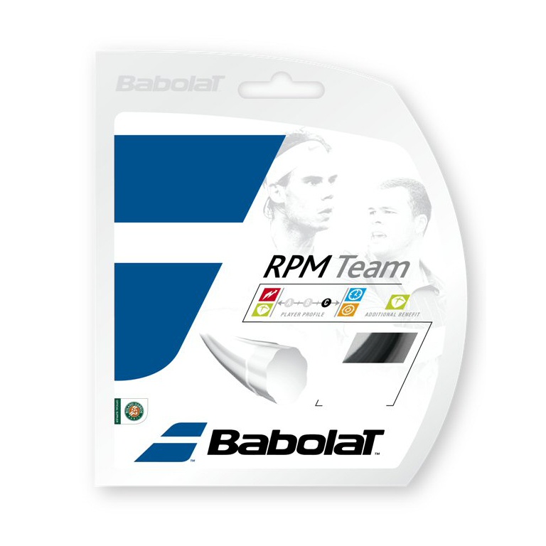 Babolat Tennissaite RPM Team schwarz<b> 12 Meter von der Rolle</b>