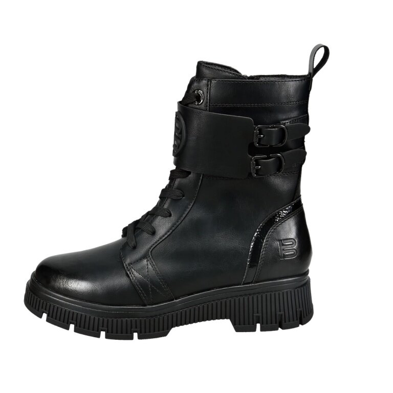 Bugatti Stiefel Robin (Schnürstiefel mit seitlichen Reissverschluss) schwarz Damen