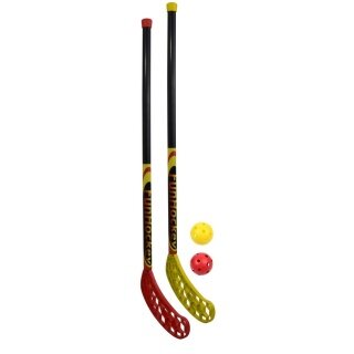 Bandito Funhockey (Floorball) Schläger-Set (2x Schläger, 2x Bälle)