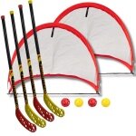 Bandito Funhockey-Set Maxi (Floorball) Pop Up Tor (4x schläger, 4x Bälle, 2x Tor Maxi)