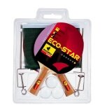 Bandito Tischtennisschläger Set Eco Star (2x Schläger, 3x Bälle, 1x Netz) - 1 Set