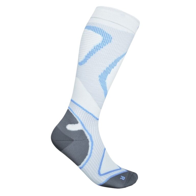 Bauerfeind Kompressionssocke Run Performance Compression weiss/blau Herren - 1 Paar