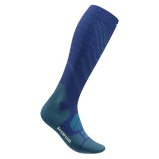 Bauerfeind Kompressionssocke Outdoor Merino Compression (gezielter Kompression) blau Herren - 1 Paar