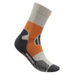 Bauerfeind Sportsocke Trail Run Mid Cut (Kompressionssocke) grau/orange Herren - 1 Paar