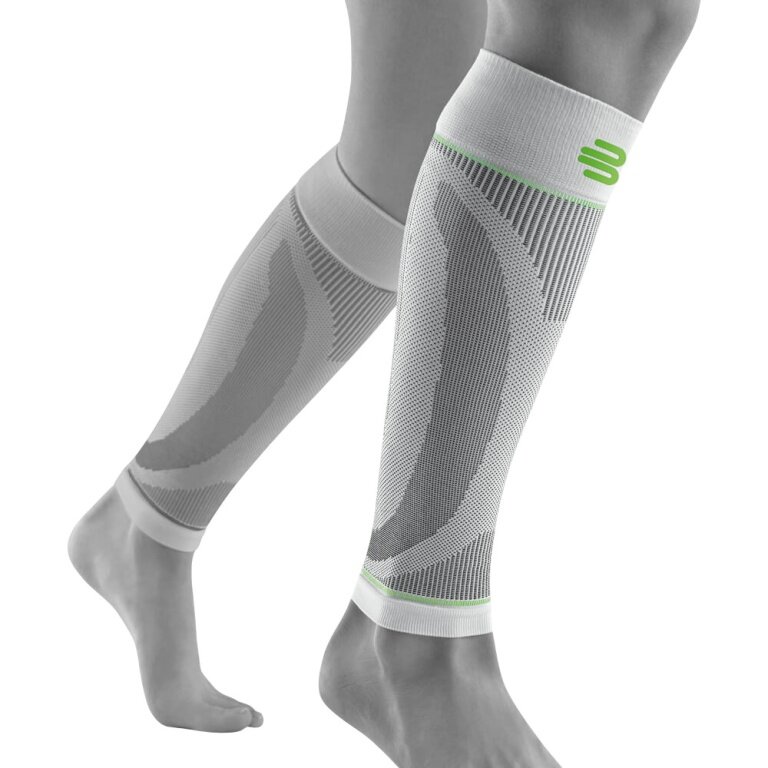 Bauerfeind Sports Waden Kompressionsstulpen Compression Lower Leg Sleeves Long weiss - 2 Stück