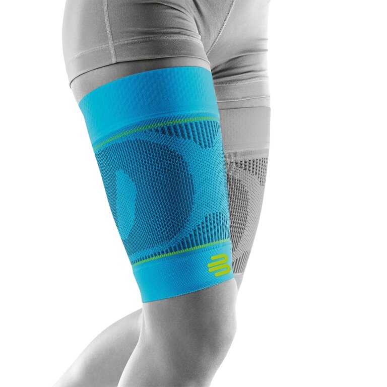 Bauerfeind Sports Oberschenkelbandage Compression Sleeves Upper Leg Short - riverablau - 2 Stück