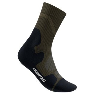 Bauerfeind Sportsocke Outdoor Merino Mid Cut (Kompressionssocke) dunklegrün Herren - 1 Paar