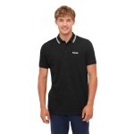 Bench Freizeit-Polo Gruff (100% Baumwolle) schwarz Herren