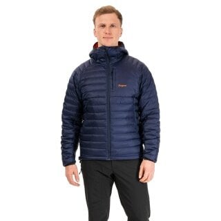 Bergans Daunenjacke Vaagaa Light Down Hood (windabweisend) navyblau/orange Herren