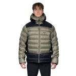 Bergans Winter-Daunenjacke Vaagaa Allround Down Hood (windabweisend, Primaloft® Black-Isolierung, sehr warm) grün Herren