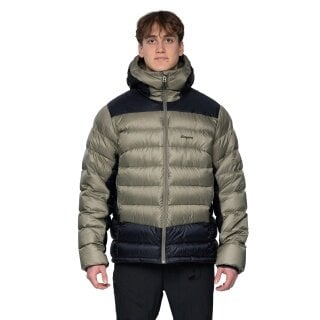 Bergans Winter-Daunenjacke Vaagaa Allround Down Hood (windabweisend, Primaloft® Black-Isolierung, sehr warm) grün Herren