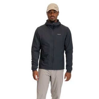Bergans Wanderjacke Holo Insulated Hood (4-Wege-Stretch) schwarz/dunkelgrau Herren