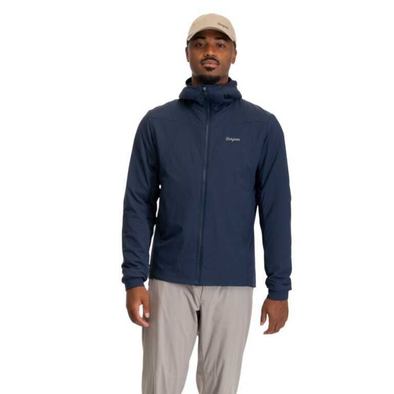 Bergans Wanderjacke Holo Insulated Hood (4-Wege-Stretch) navyblau Herren