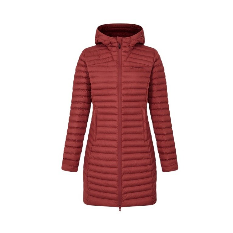 Berghaus Winterjacke Nula Micro Long (warm, wasserabweisend, PFC-frei) rot Damen