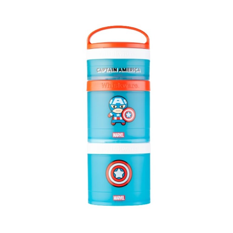 BlenderBottle Aufbewahrungsbehälter Whiskware Snack Container Captain America 3er