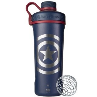 BlenderBottle Trinkflasche Marvel Radian Thermo Edelstahl (robuste, doppelwandige Isolierung) 770ml Captain America