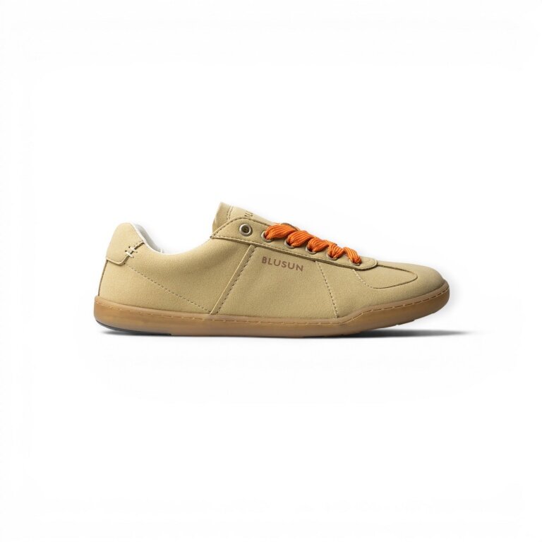 Blusun Barfussschuhe Sneaker BLSN-201W (Glattleder/Veloursleder) beige Damen