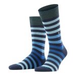 Burlington Tagessocke Blackpool New (Blockstreifen) marineblau/bunt Herren - 1 Paar