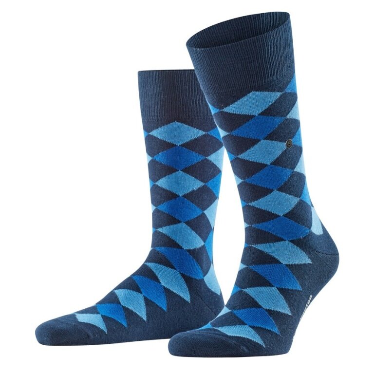 Burlington Tagessocke Danny (Baumwolle, Argyle-Muster) marineblau Herren - 1 Paar