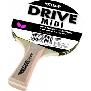 Butterfly Tischtennisschläger Drive MIDI mit Schwamm und Belag - 1 Schläger
