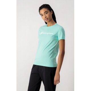 Champion Shirt (Baumwolle) Big Logo-Print hellgrün Damen