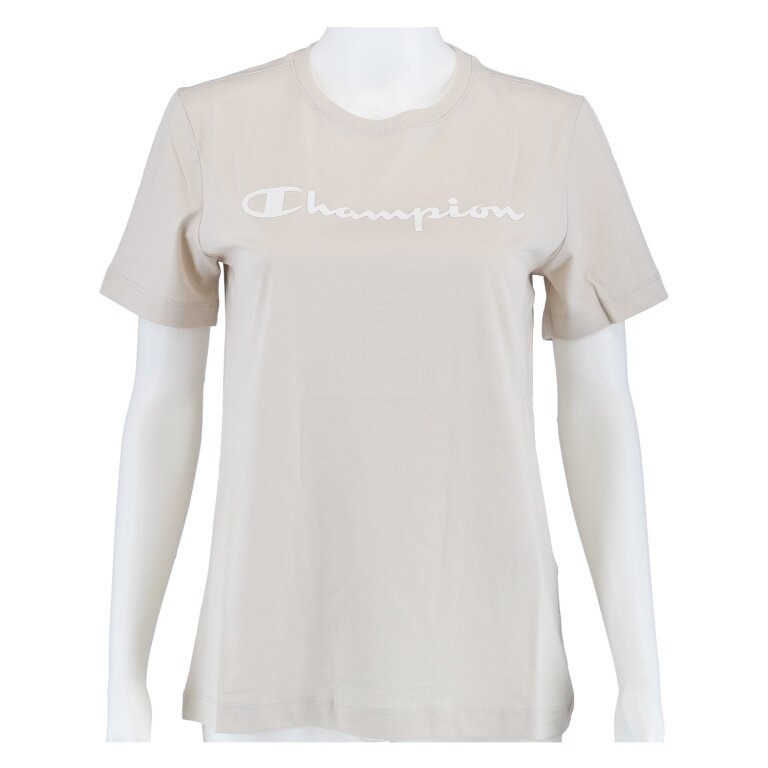 Champion Shirt (Baumwolle) Big Logo-Print beige Damen