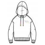 Champion Kapuzenpullover (Baumwolle Hoodie) Boxy weiss Damen
