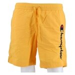 Champion Freizeithose (mit Innennetz) Short mit Logo-Schriftzug gelb Herren