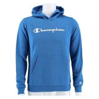 Champion Kapuzenpullover (Hoodie) Big Logo Print gefüttert hellblau/weiss Jungen