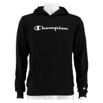 Champion Kapuzenpullover Hoodie Big Logo Print (gefüttert) schwarz Kinder