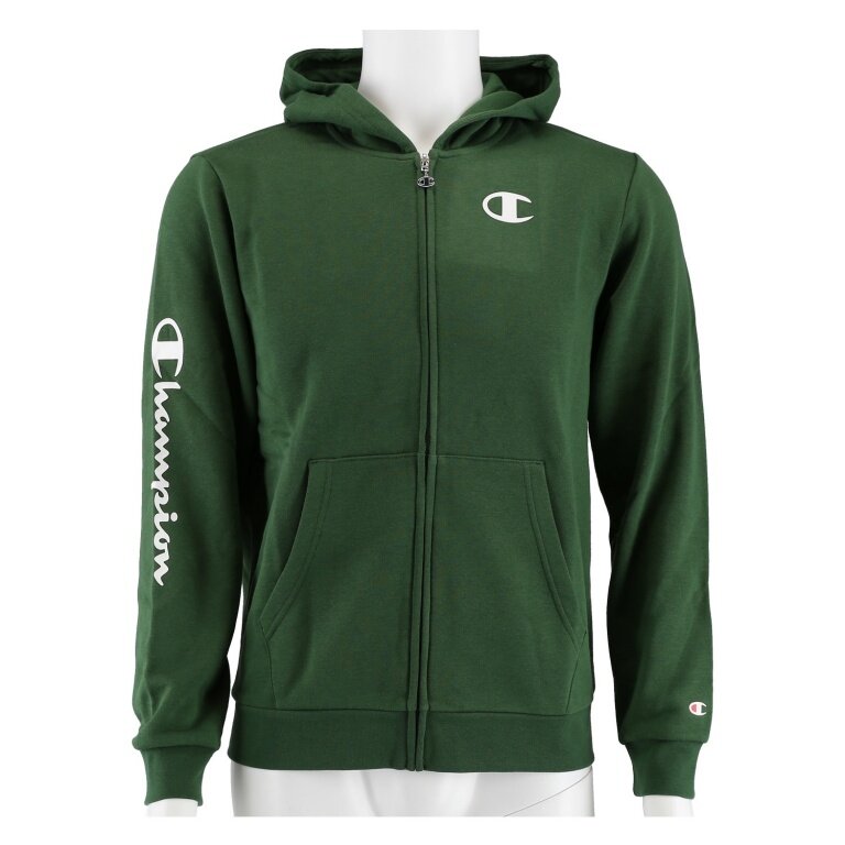 Champion Kapuzenjacke Jungen Hoodie grün (gefüttert) C-Logo bestellen Zip Full online