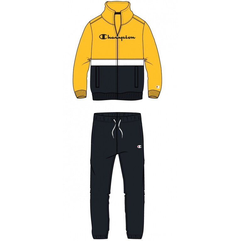 Champion Trainingsanzug Logo (Jacke&Hose aus gelb/schwarz Jungen online Baumwolle) bestellen