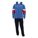 Champion Trainingsanzug (Jacke&Hose aus Baumwolle) Schriftzug blau/navyblau Kinder