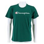 Champion Freizeit-Tshirt (Baumwolle) Crew mit Logo-Schriftzug grün Kinder