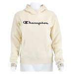 Champion Hoodie Big Logo Print beige Mädchen
