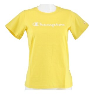Champion Freizeit-Tshirt (Baumwolle) Classic Big Logo Schriftzug gelb Mädchen