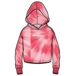 Champion Kapuzenpullover Hoodie (Baumwolle) Batik-Optik rot Mädchen