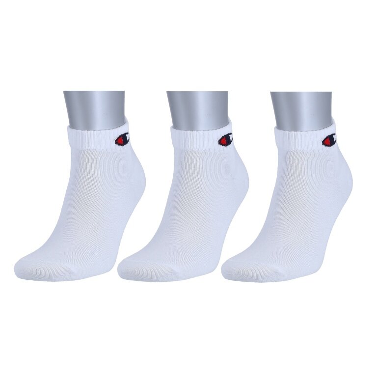 Champion Tennissocken (Baumwolle) Quarter C Logo-Print weiss Herren - 3 Paar