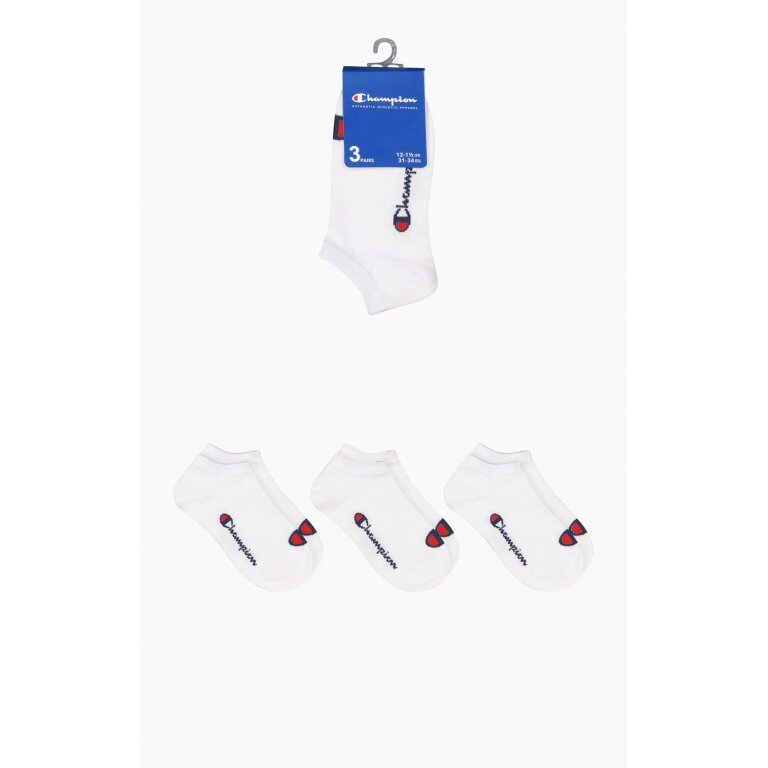 Champion Tennissocken (Baumwolle) Sneaker Schriftzug-Print weiss Herren - 3 Paar