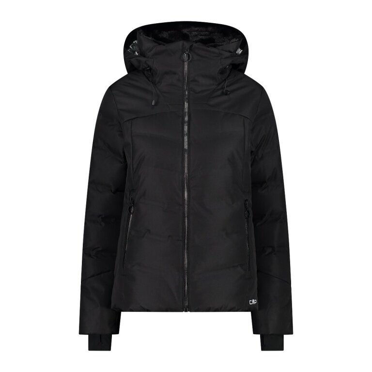 CMP Multifunktions-Winterjacke Fix Hood (wattiert) mit Schneegamasche schwarz Damen