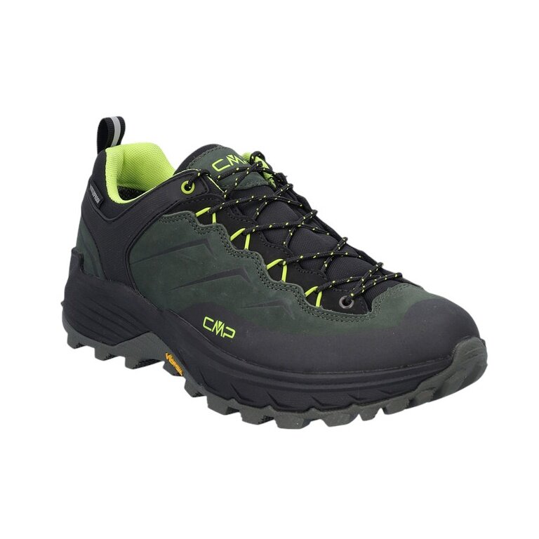 CMP Trekking-Wanderschuhe Huranus Low WP (Nubukleder, wasserdicht) dunkelgrün Herren