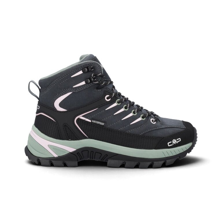 CMP Wanderschuhe Rigel 2.0 MID Trekking WP (wasserdicht) dunkelgrau/mintgrün/rosa Damen
