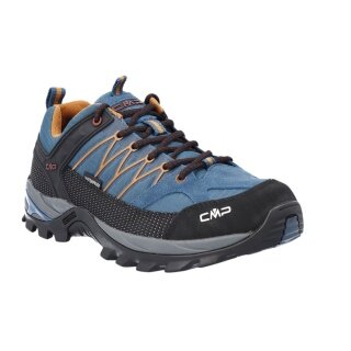 CMP Wanderschuhe Rigel Low WP (Trekking, wasserdicht) oceanblau/orange Herren