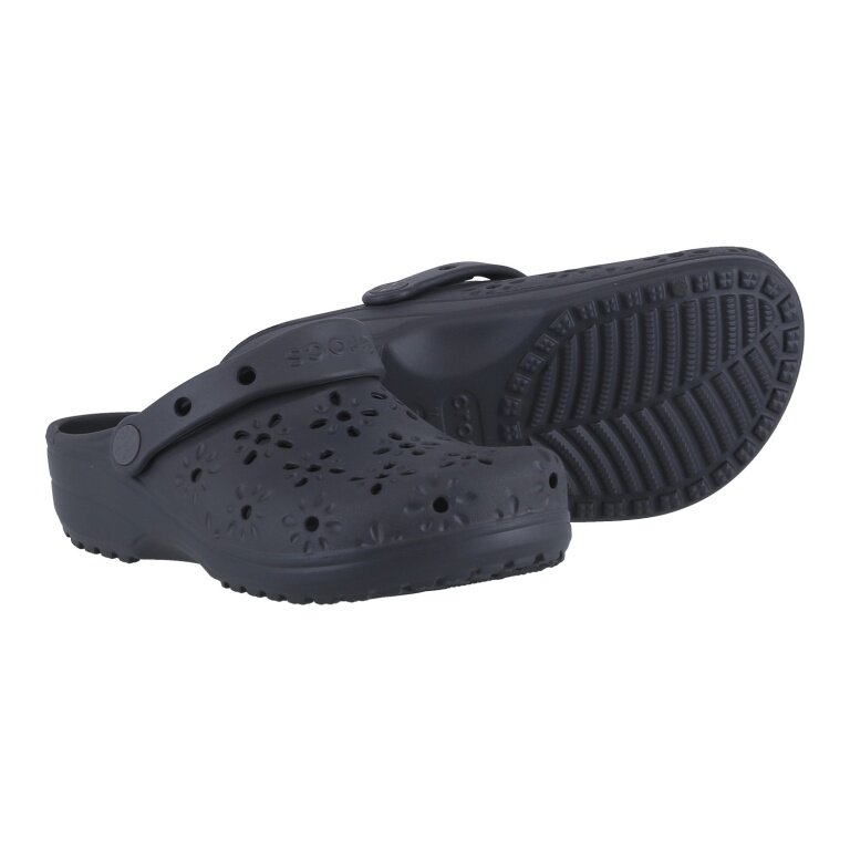 Crocs Sandale Classic Floral Cut Out Clog grau Damen