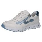 Caprice Sneaker 23730 (Leder, mit seitlichen Reissverschluss) weiss/silber Damen