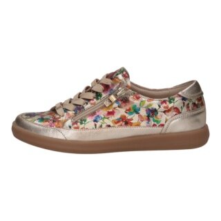 Caprice Sneaker 23759 (Leder, mit seitlichen Reissverschluss) gold/blume Damen