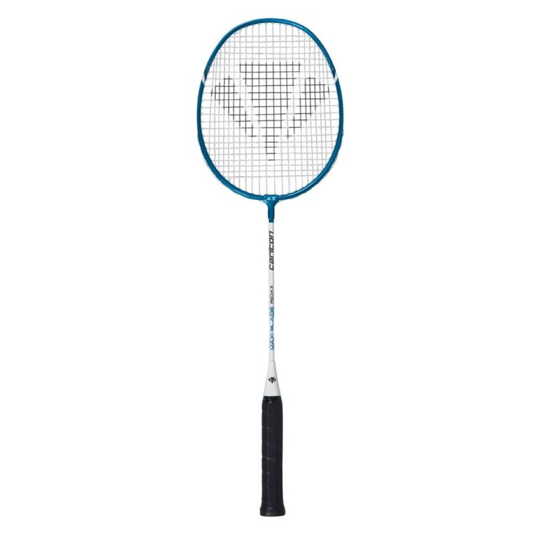Carlton Kinder-Badmintonschläger Maxi-Blade Iso 4.3 (66,5cm, 8-12 Jahre) türkis/weiss - besaitet -