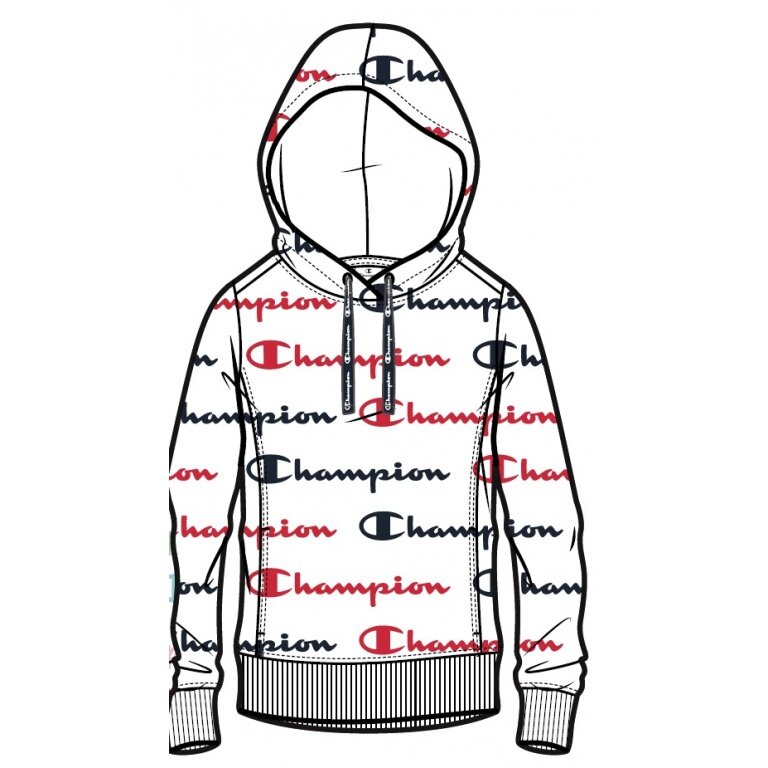 Champion Kapuzenpullover Logo Print weiss/schwarz/rot Damen