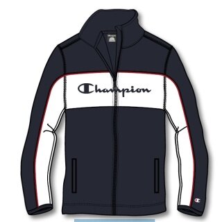 Champion Sweatjacke mit Stehkragen Full Zip Logo-Print navyblau Herren