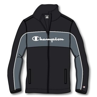 Champion Sweatjacke mit Stehkragen Full Zip Logo-Print schwarz Herren